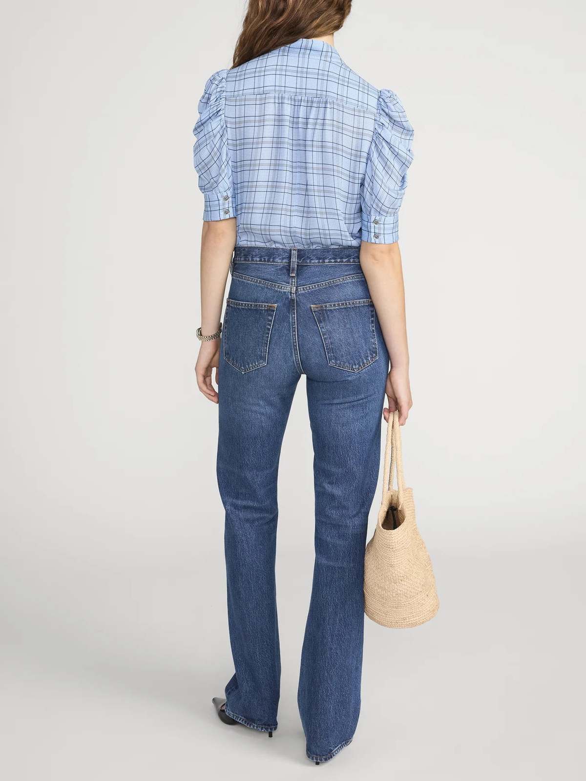 FRAME Denim The Plaid Gillian Top - Image 3 of 3