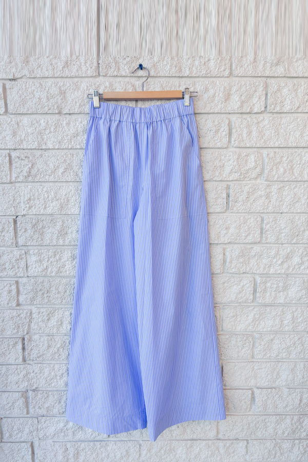 Jonathan Simkhai Arden Pull On Pant - Periwinkle Stripe