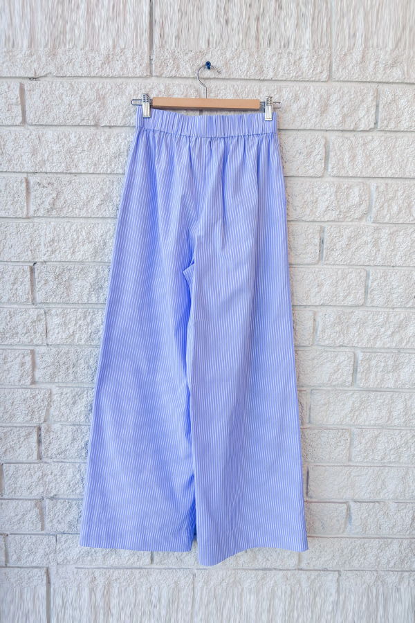 Jonathan Simkhai Arden Pull On Pant - Periwinkle Stripe