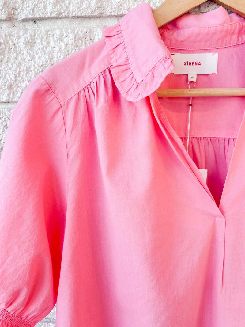 Xirena Beatrice Top - Hot Coral