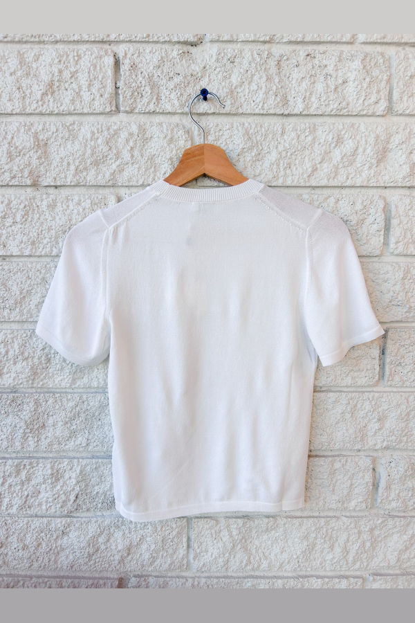 Jonathan Simkhai Devon Knit Tee - White