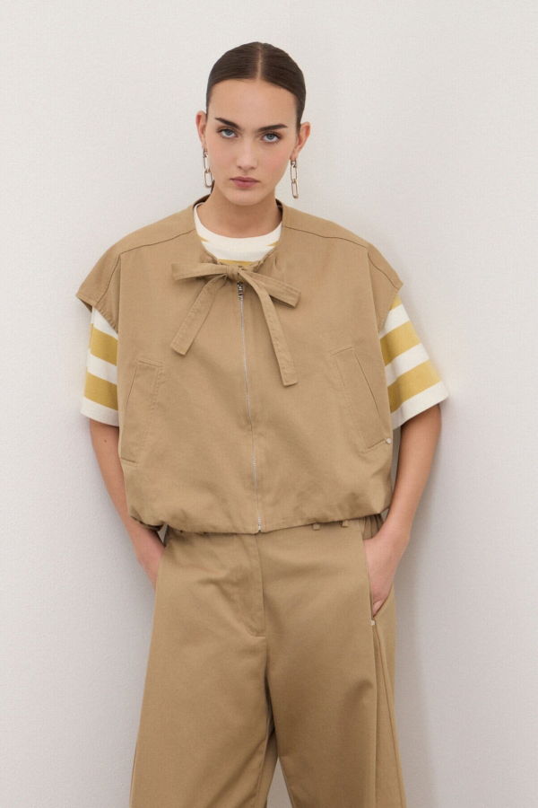 Ottod'Ame Cotton Zip Vest