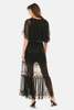 LoveShackFancy Aureline Silk Lace Pleated Maxi Skirt - Black - Thumbnail 5