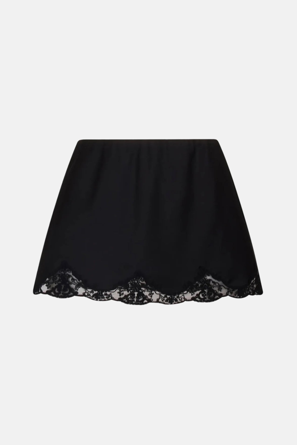 LoveShackFancy Belve Slip Mini Skirt