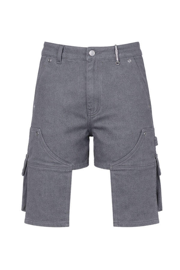 FANG NYC Grommeted Double Knee Carpenter Shorts With Extended Pockets