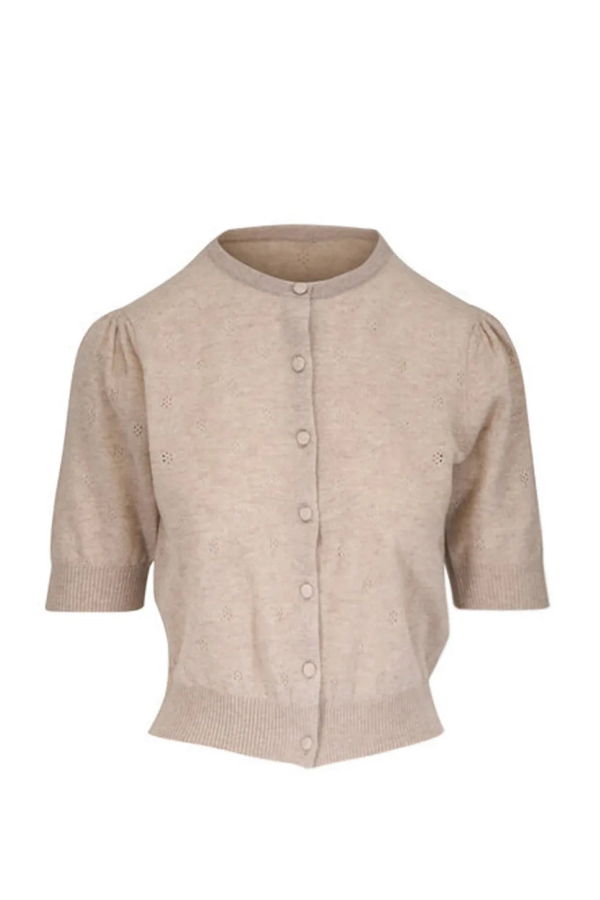 Citizens of Humanity Raina Pointelle Short Sleeve Cardigan