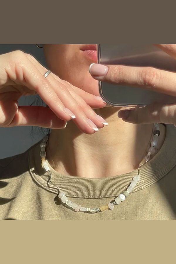 Sea + Pattern Mixed Media Necklace