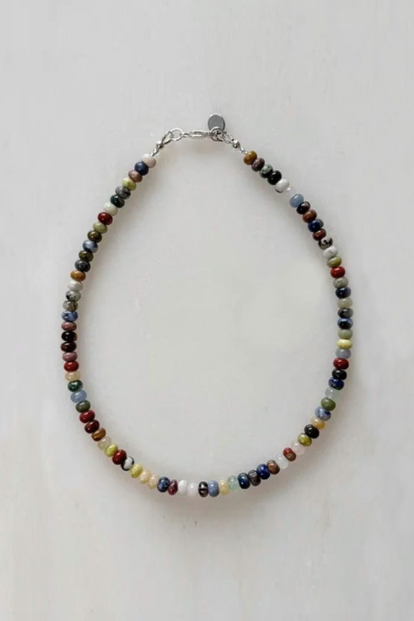 Sea + Pattern Precious Gem Necklace