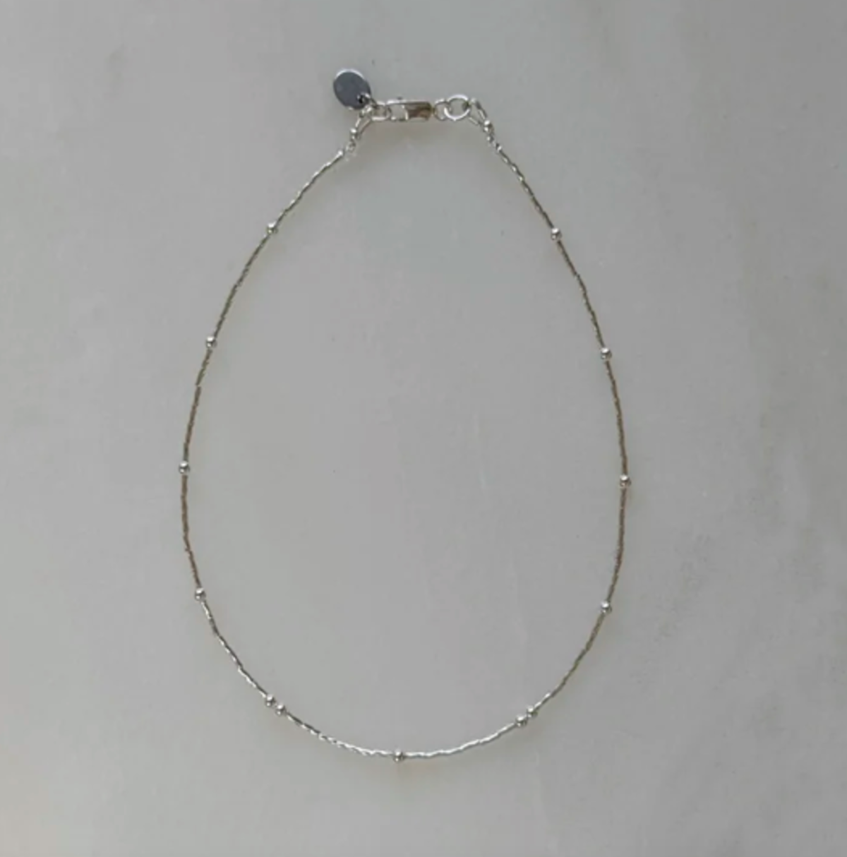 Sea + Pattern Sterling Beaded Necklace 15.5" - Image 1 of 2