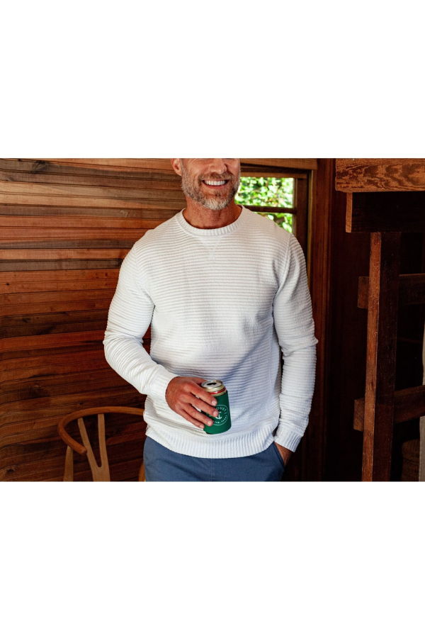 Criquet Quilted Crew Sweatshirt - Off White