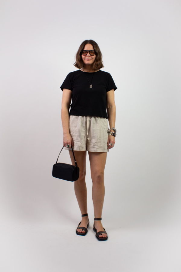 Kloke Vesper Short - Ecru Stripe