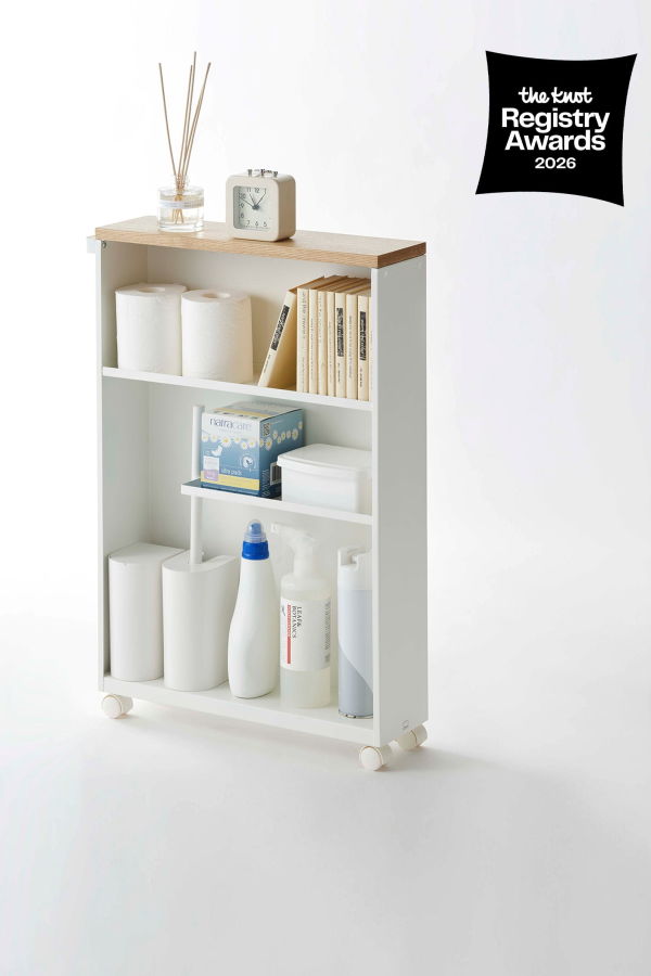 Yamazaki Home Rolling Storage Cart - White