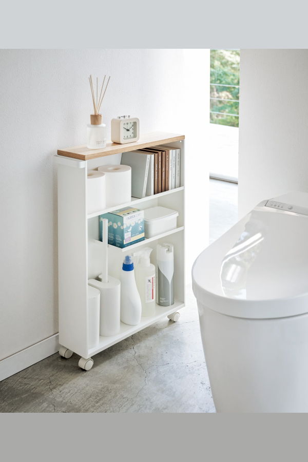 Yamazaki Home Rolling Storage Cart - White