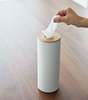 Yamazaki Home Round Tissue Case - Steel + Wood - Thumbnail 23
