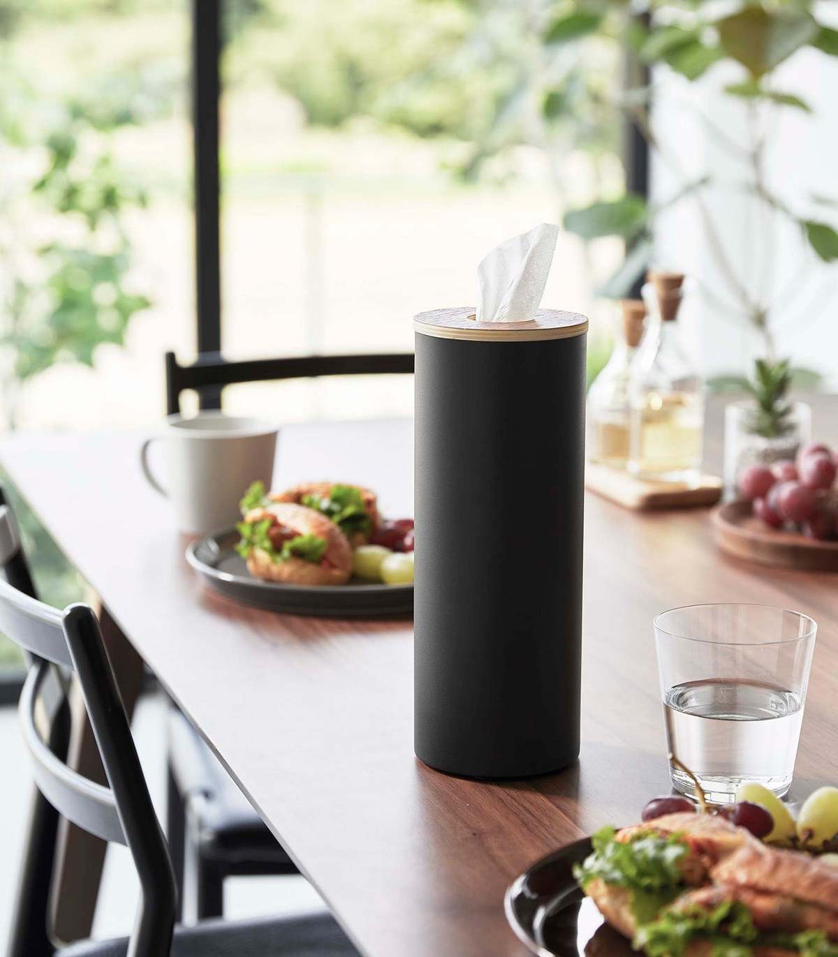 Yamazaki Home Round Tissue Case - Steel + Wood - Image 31 of 36