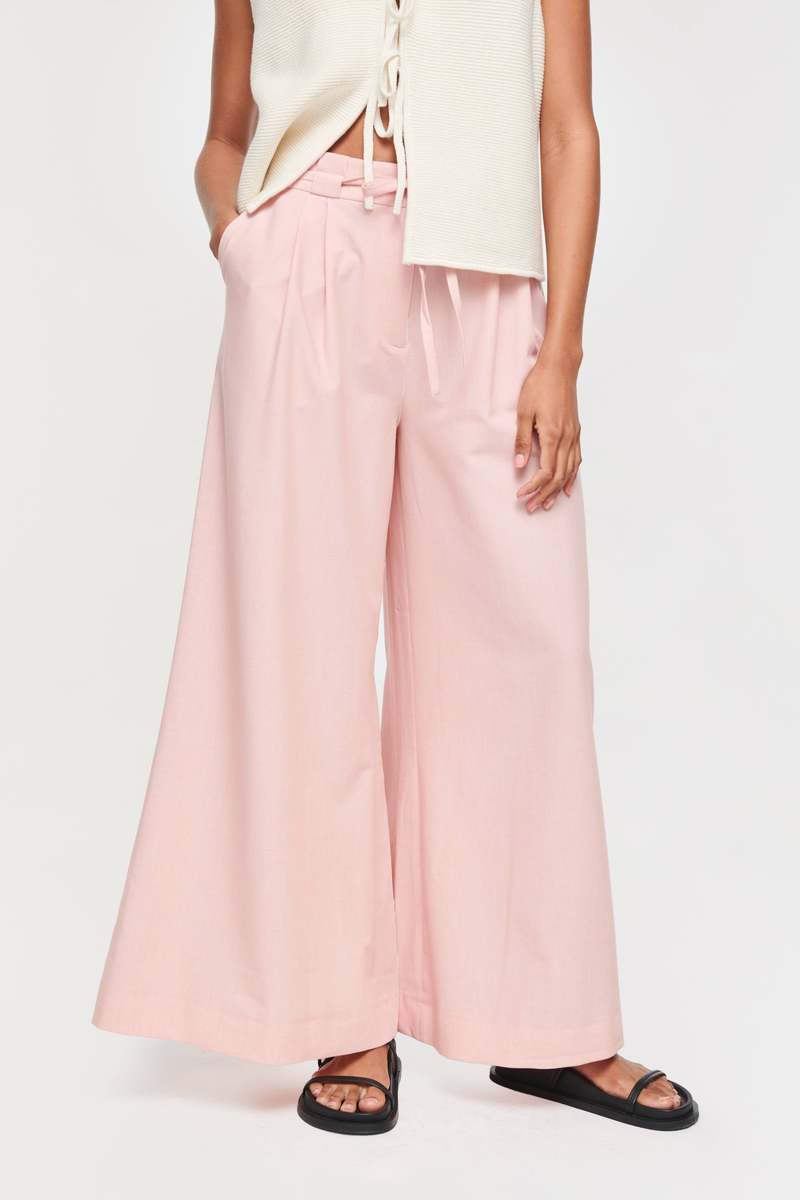 Aligne Serene Extra Wide Leg Trousers - Dusty Pink