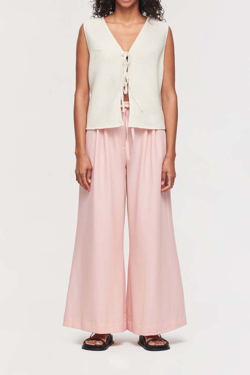 Aligne Serene Extra Wide Leg Trousers - Dusty Pink
