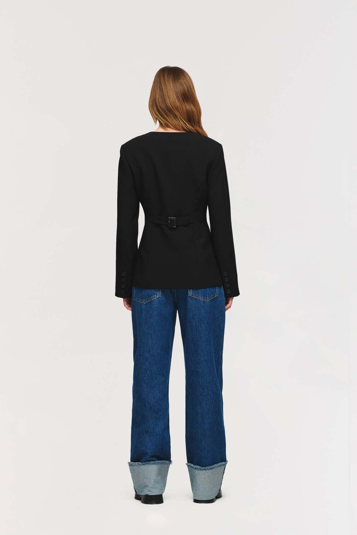 Aligne Daphne Scoop Neck Waisted Blazer - Image 4 of 4