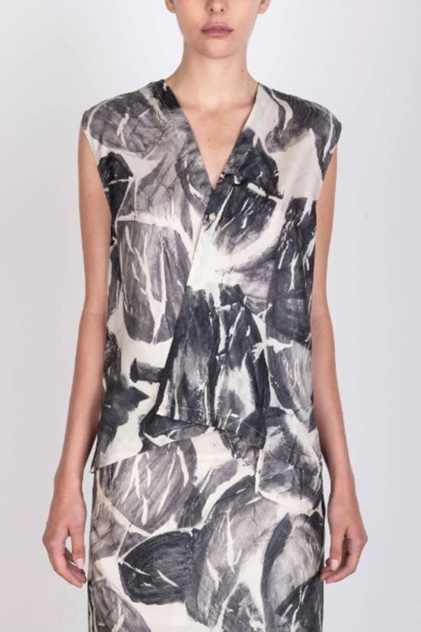 Alysi Silk Crossover Top