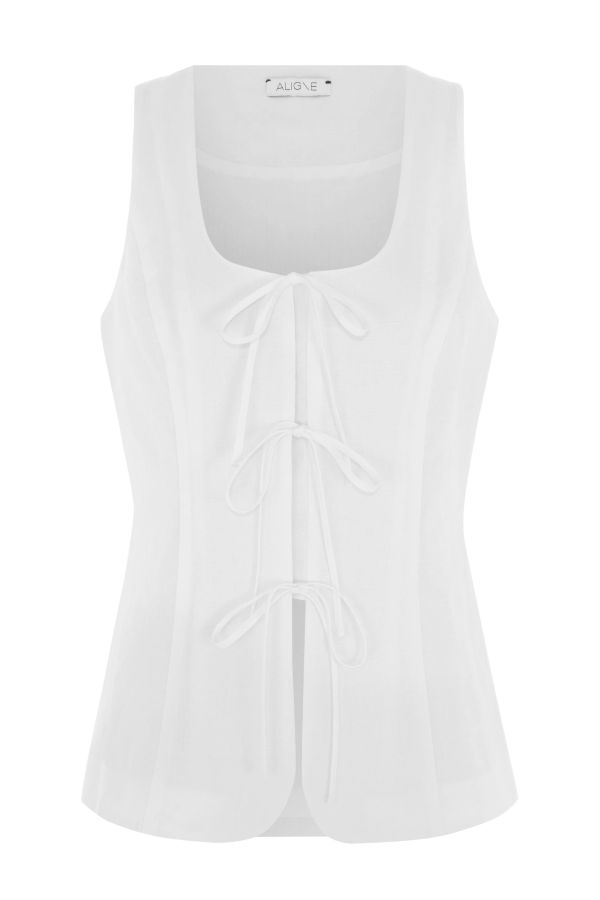 Aligne Lupin Linen Tie Waistcoat