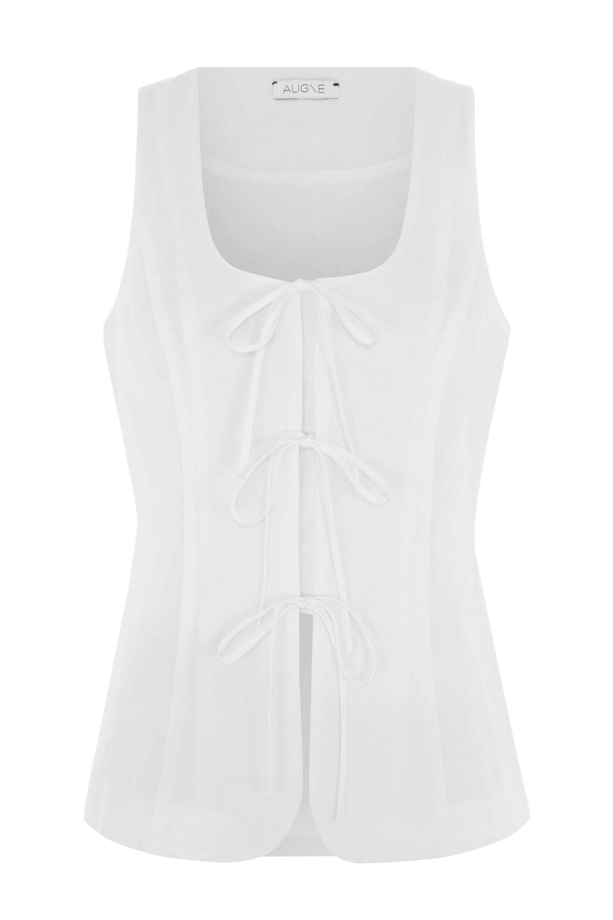 Aligne Lupin Linen Tie Waistcoat - Image 1 of 5