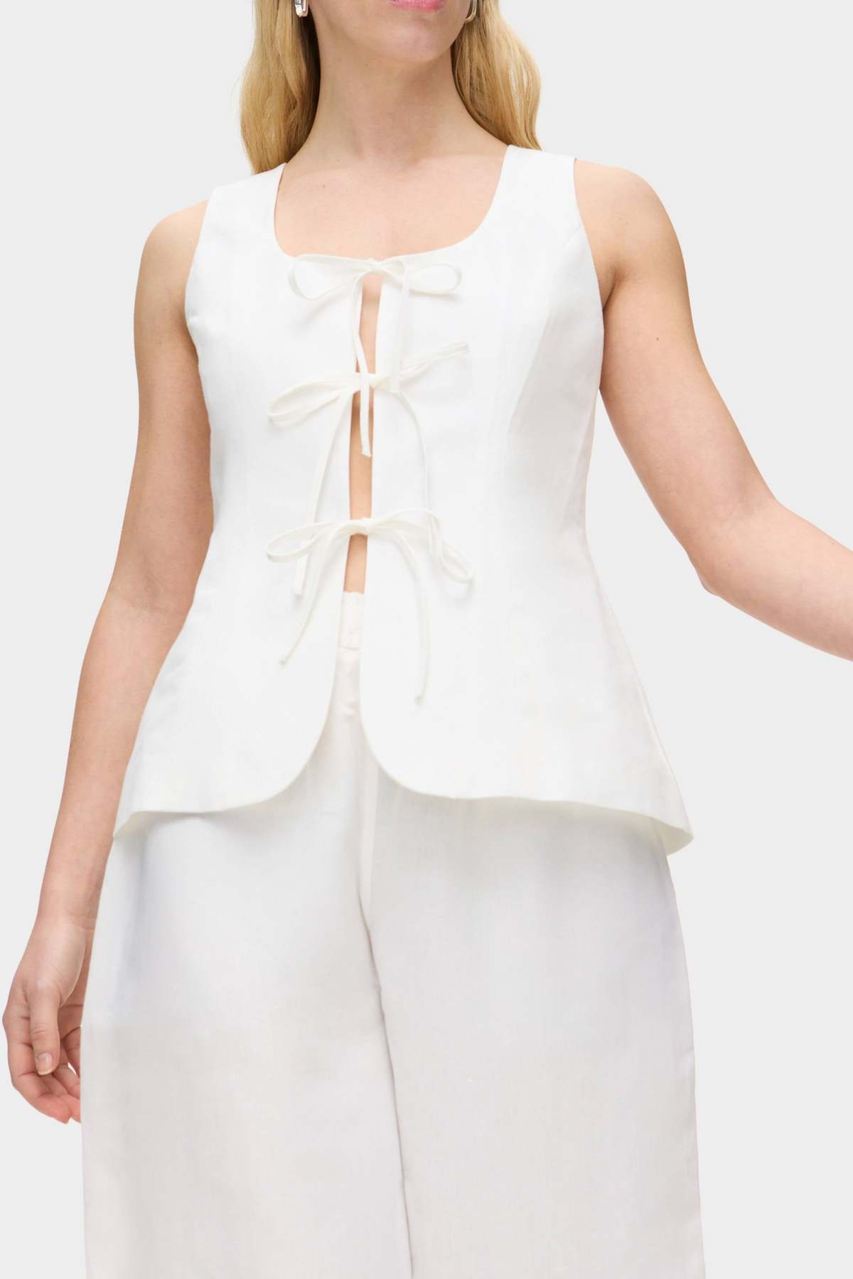 Aligne Lupin Linen Tie Waistcoat - Image 4 of 5