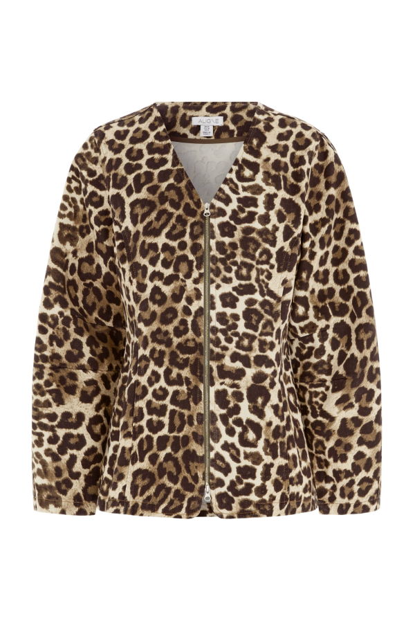 ALIGNE Toni Denim Jacket - Leopard Print