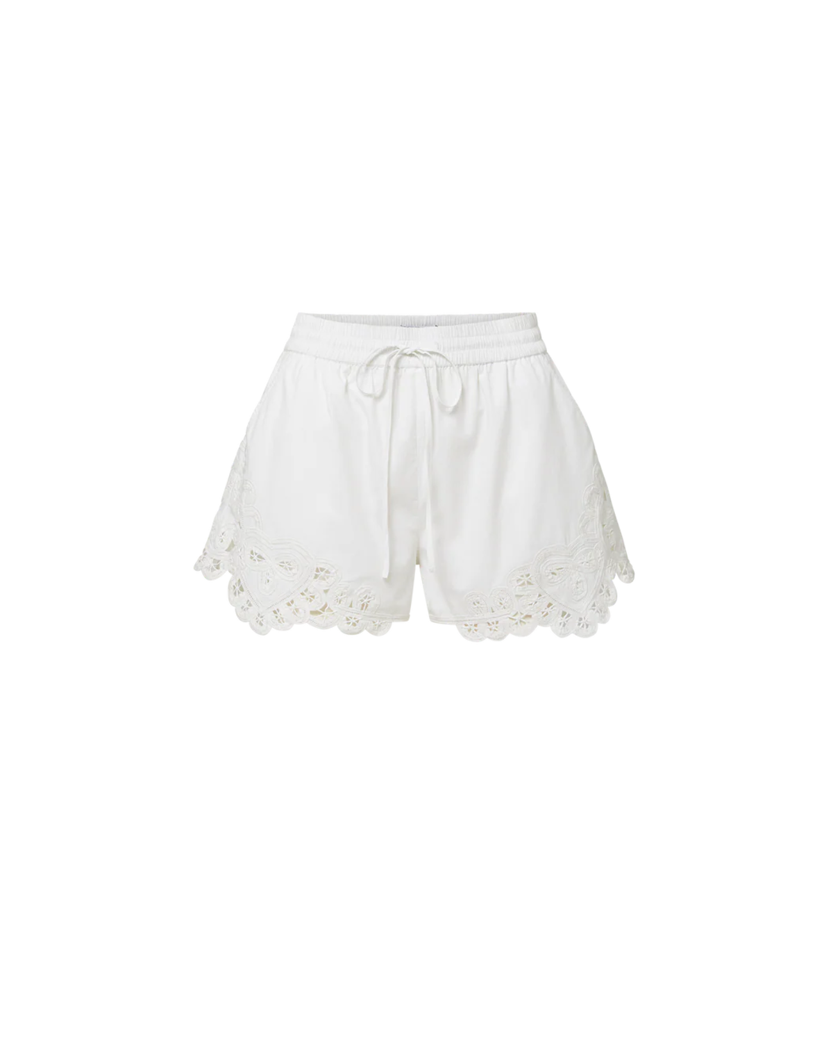 Veronica Beard Vivaldi Lace-Trim Shorts - White - Image 3 of 3