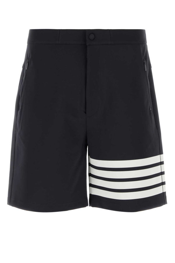 Thom Browne Stretch Jersey Bermuda Shorts - Navy Blue