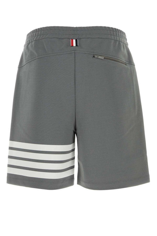 Thom Browne Grey Stretch Jersey Bermuda Shorts