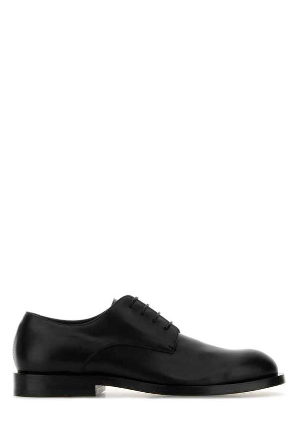 Jil Sander Leather Lace-Up Shoes - Black