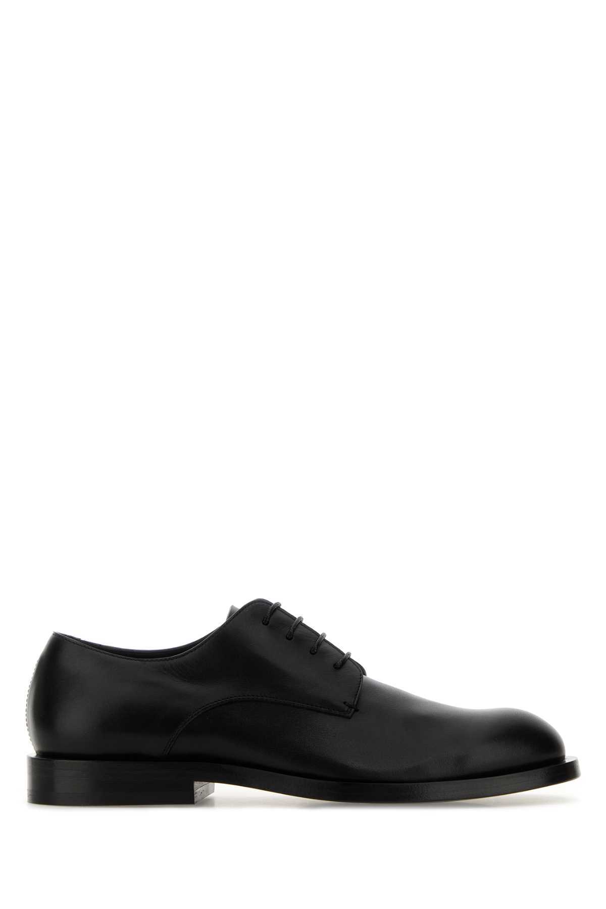 Jil Sander Leather Lace-Up Shoes - Black - Image 1 of 2