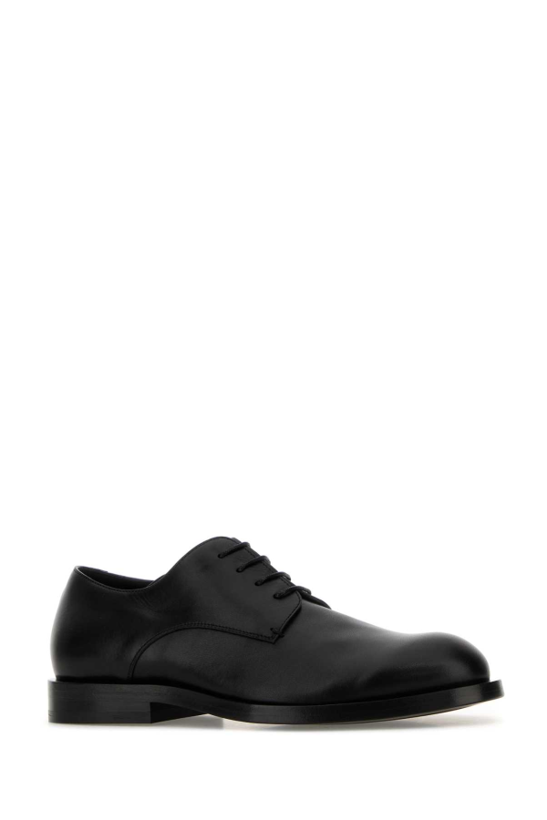 Jil Sander Leather Lace-Up Shoes - Black