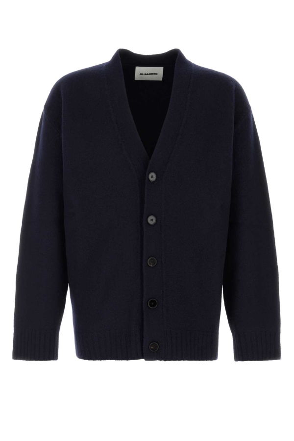 Jil Sander Wool Cardigan - Dark Blue