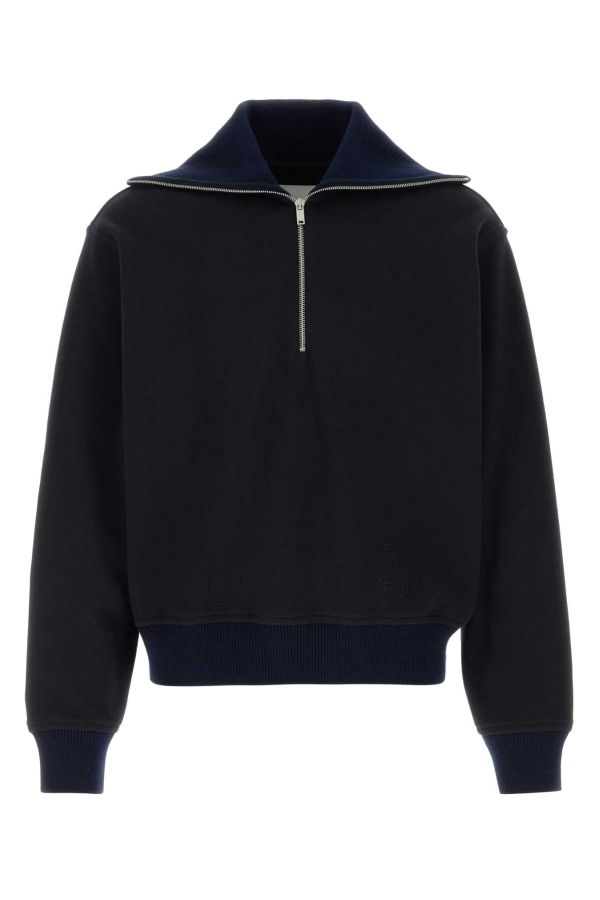 Jil Sander Cotton Sweatshirt - Navy Blue