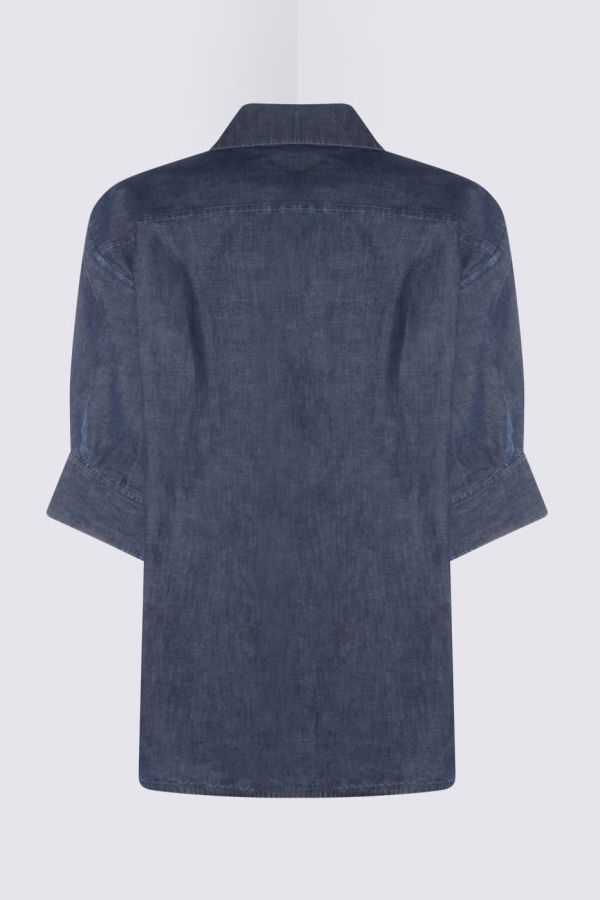 Jil Sander Blue Cotton Shirt