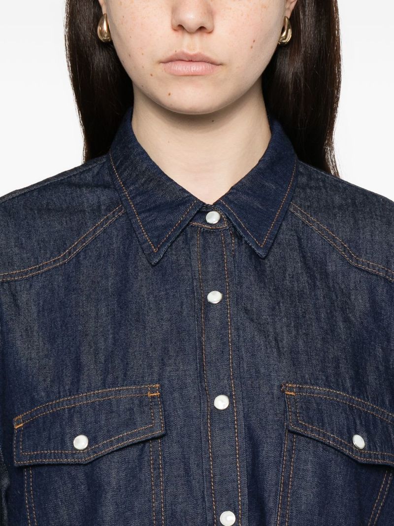 khaite Grenon Cotton Shirt - Blue