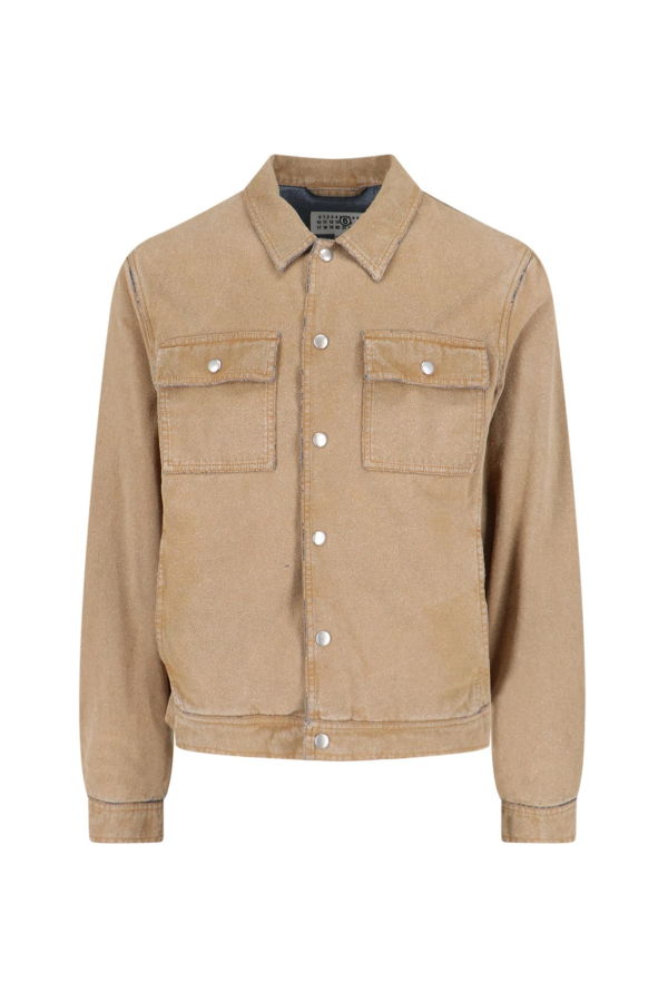 MM6 Maison Margiela Trucker Jacket - Brown