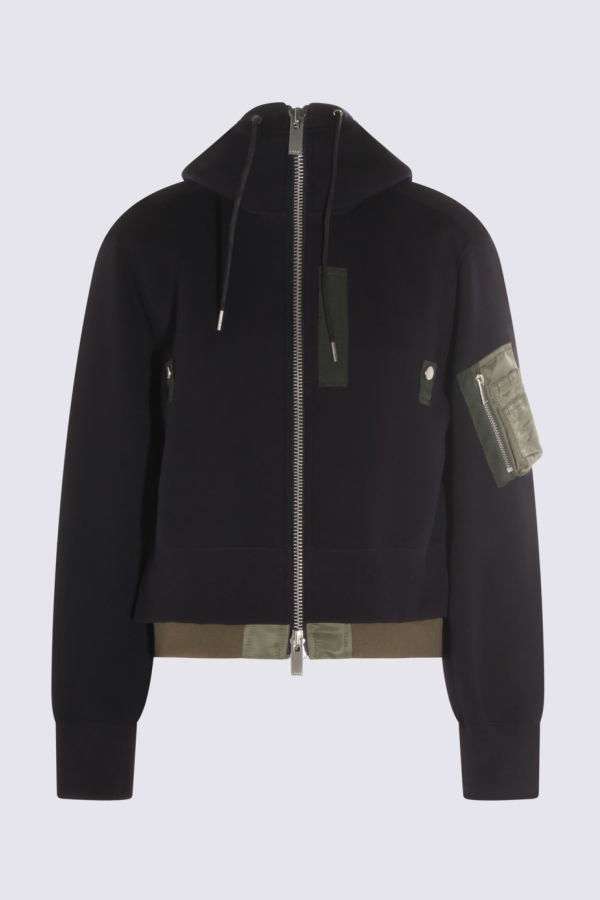 sacai Cotton Casual Jacket - Navy/Khaki