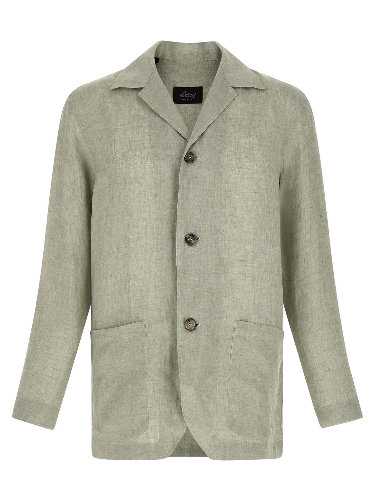 Brioni Blazer Shirt - Green - Image 1 of 4