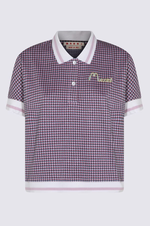 Marni Cotton Polo Shirt - Quartz
