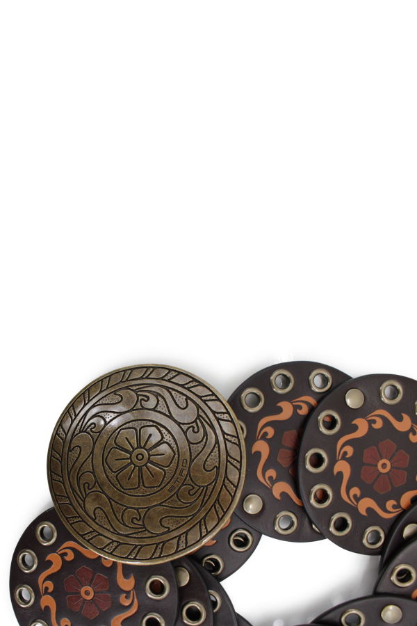 Etro Paisley Studded Belt - Dark Brown