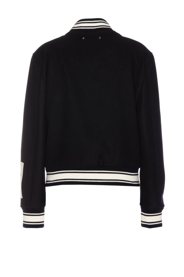 Golden Goose Embroidered Logo Bomber Jacket - Blue