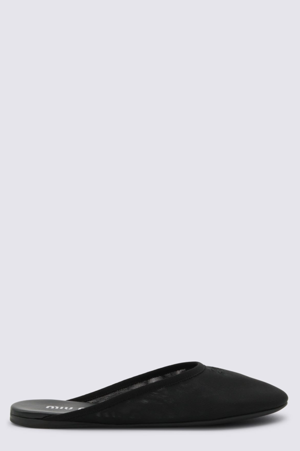 MIU MIU Black Leather Flats