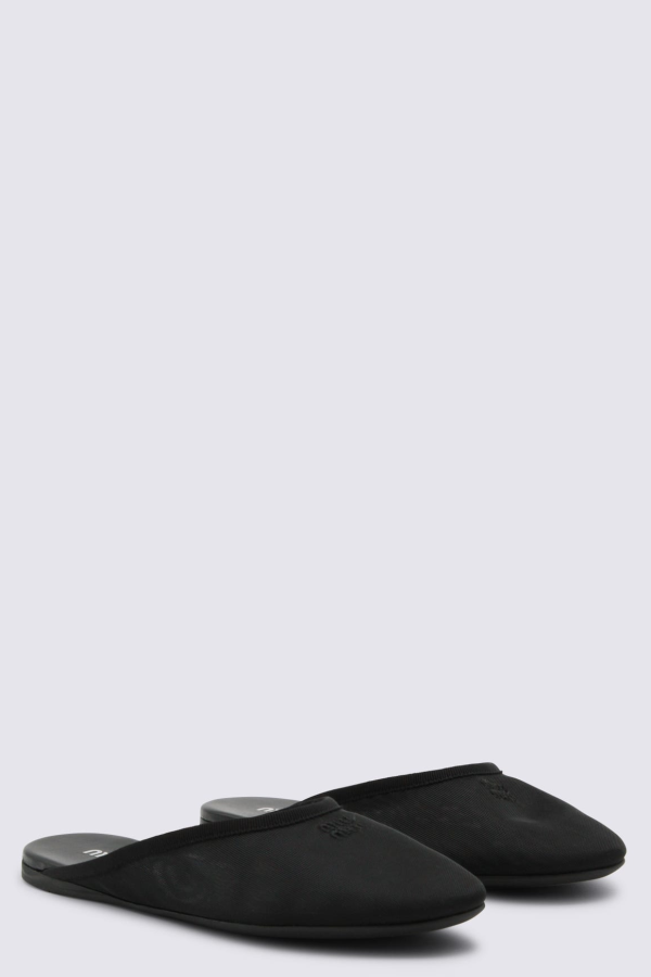 MIU MIU Black Leather Flats