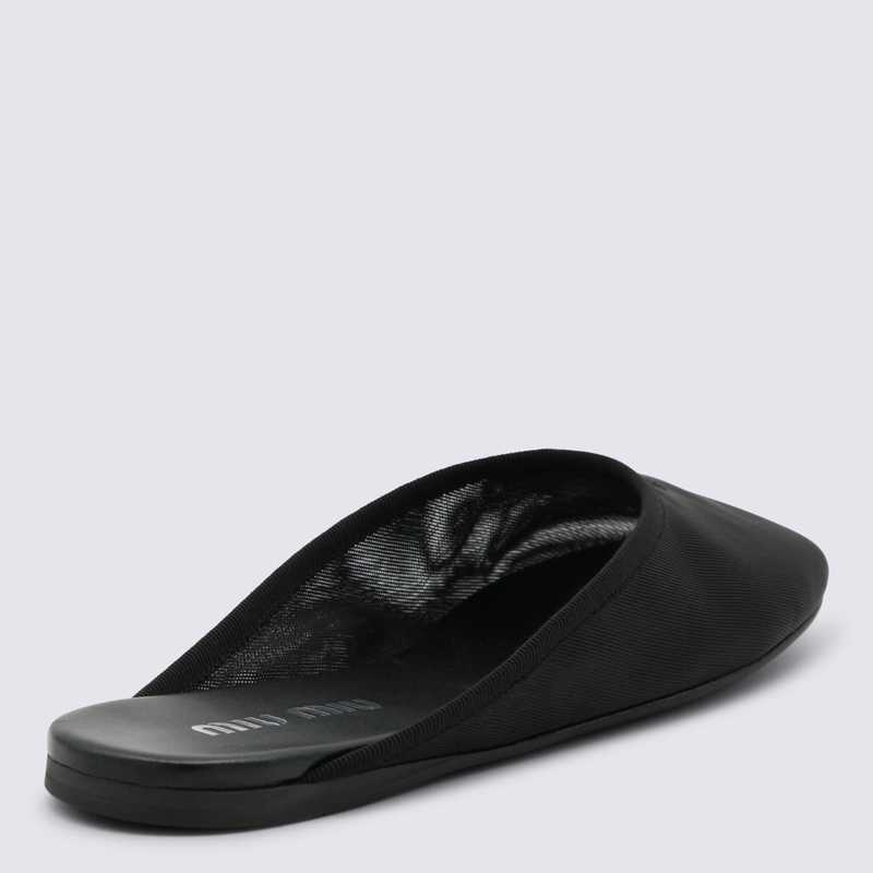 MIU MIU Black Leather Flats