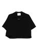Jil Sander Cropped Polo Shirt - Black - Thumbnail 1