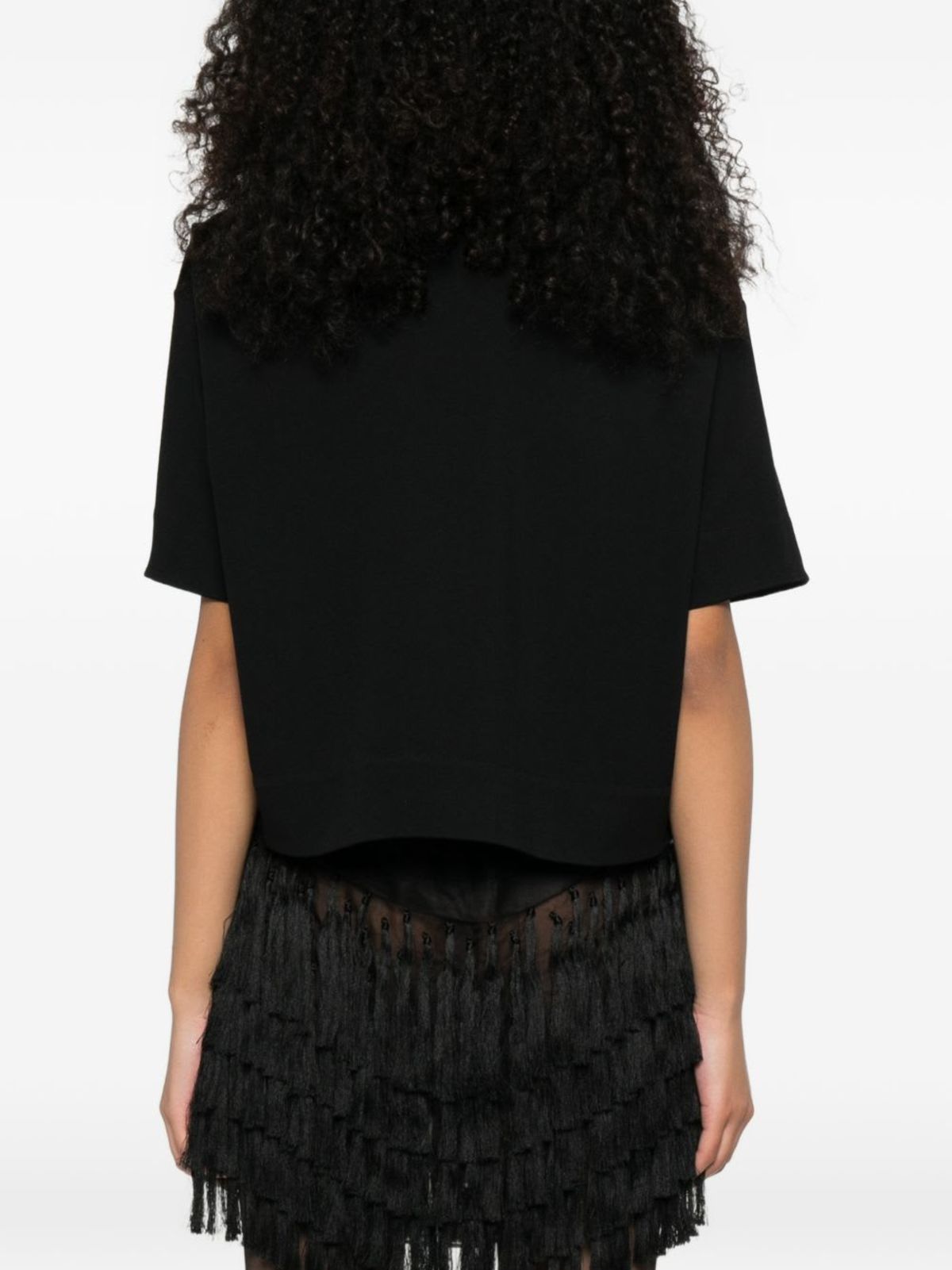 Jil Sander Cropped Polo Shirt - Black - Image 3 of 5