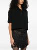 Jil Sander Cropped Polo Shirt - Black - Thumbnail 5