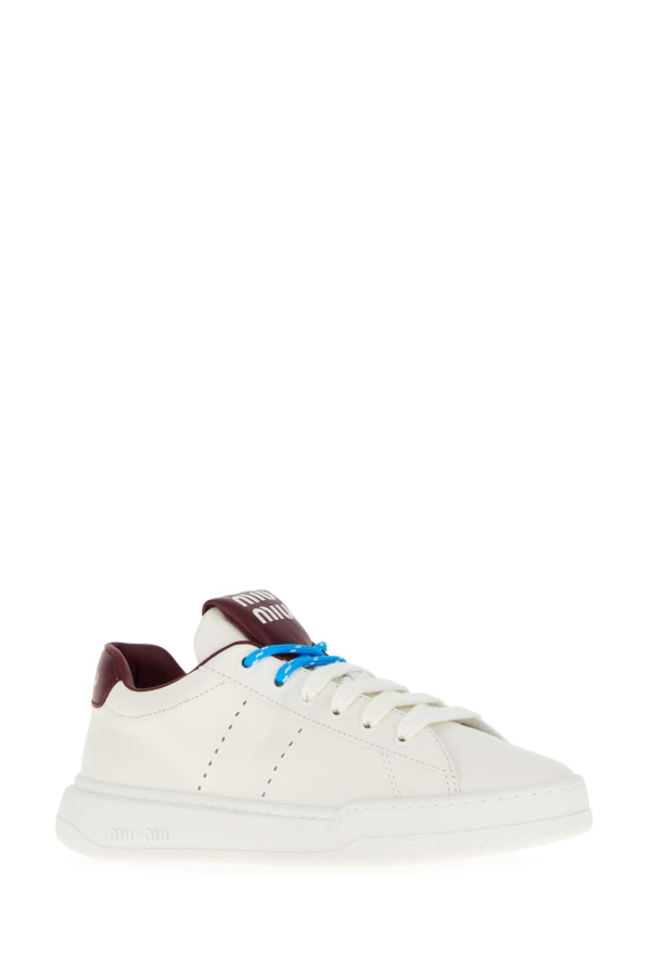 MIU MIU White Leather Sneakers